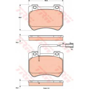 Колодки тормозные дисковые <b>TRW GDB1904 / 24720</b>