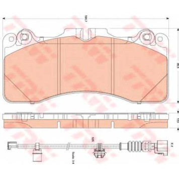 Колодки тормозные дисковые для LEXUS LS(USF4#,UVF4#) <b>TRW GDB3506 / 24748</b>
