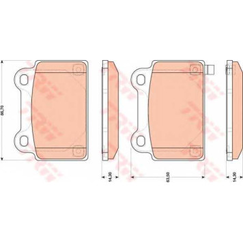 Колодки тормозные дисковые для MITSUBISHI LANCER(CY/Z#A) <b>TRW GDB3488 / 24827</b>
