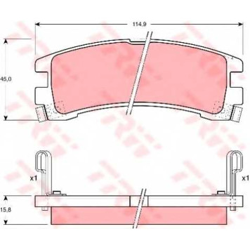 Колодки тормозные дисковые для NISSAN TERRANO(R20,WD21) <b>TRW GDB1018 / 24836</b>