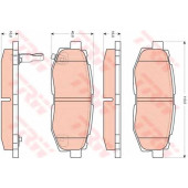 Колодки тормозные дисковые для SUBARU BRZ, FORESTER(SJ), LEGACY(BM,BR), OUTBACK(BM,BR), TRIBECA(B9) / TOYOTA GT 86(ZN6#) <b>TRW GDB3442 / 24854</b>
