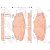 Колодки тормозные дисковые для TOYOTA AVENSIS(ADT27,ZRT27), VERSO(#AUR2#,#ZGR2#) <b>TRW GDB3511 / 24946</b>