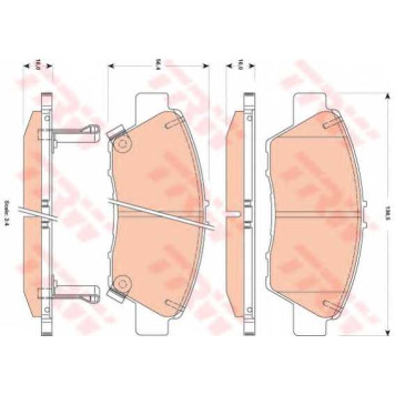 Колодки тормозные дисковые для HONDA CITY(GM), CR-Z(ZF1), INSIGHT(ZE#), JAZZ(GE) <b>TRW GDB3493 / 24979</b>