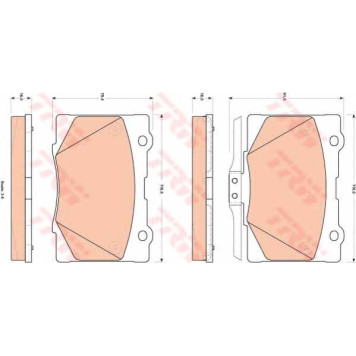 Колодки тормозные дисковые для HONDA LEGEND(KA9,KB#) <b>TRW GDB3498 / 25117</b>