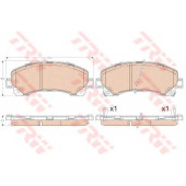 Колодки тормозные дисковые для CHEVROLET TRAILBLAZER(31UX) / ISUZU D-MAX(8DH,TFR,TFS) <b>TRW GDB3545 / 25149</b>