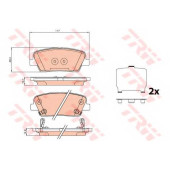 Колодки тормозные дисковые для HYUNDAI GENESIS <b>TRW GDB3624 / 25153</b>