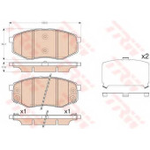 Колодки тормозные дисковые для HYUNDAI ix20(JC), SONATA(YF) / KIA SOUL(PS) <b>TRW GDB3553 / 25187</b>