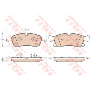 Колодки тормозные дисковые для MERCEDES M(W166) <b>TRW GDB1955 / 25192</b>