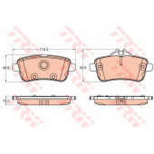 Колодки тормозные дисковые для MERCEDES A(W176), CLA(C117,X117), GL(X166), GLA(X156), GLS(X166), M(W166), SLK(R172) <b>TRW GDB1947 / 25215</b>