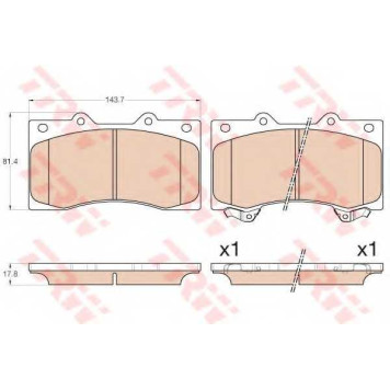 Колодки тормозные дисковые для NISSAN PATROL(Y62) <b>TRW GDB3560 / 25240</b>