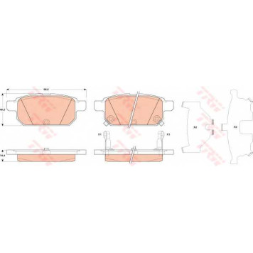 Колодки тормозные дисковые для SUZUKI SWIFT(FZ,NZ), SX4 S-Cross, VITARA(LY) <b>TRW GDB3529 / 25258</b>