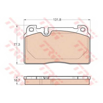 Колодки тормозные дисковые для AUDI A6(4G2, 4G5, 4GC, 4GD, 4GH, 4GJ, C7), A7(4GA, 4GF), Q5(8R) / PORSCHE MACAN(95B) <b>TRW GDB1974 / 25643</b>