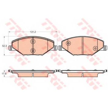 Колодки тормозные дисковые для SKODA FABIA <b>TRW GDB2027 / 25681</b>