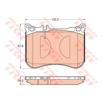 Колодки тормозные дисковые для MERCEDES SL(R231) <b>TRW GDB2019 / 25706</b>