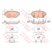 Колодки тормозные дисковые для NISSAN QASHQAI(J11,J11#), X-TRAIL(T32#) / RENAULT KADJAR <b>TRW GDB3617 / 25965</b>