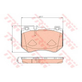 Колодки тормозные дисковые для MERCEDES C(C205,S205,W205) <b>TRW GDB2078 / 25997</b>