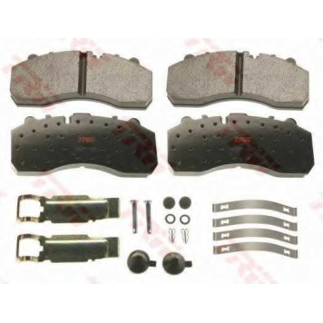Колодки тормозные дисковые для MAN TGA, TGM, TGS, TGX / MERCEDES ACTROS MP4, ACTROS, ANTOS, AROCS, ATEGO, AXOR, CITARO, CITO, CONECTO, ECONIC, INTEGRO, INTOURO, MK, NG, O 100, O 403, OF Series, OH Series, SK, TOURISMO, TOURO, TRAVEGO <b>TRW GDB5067 / 2905