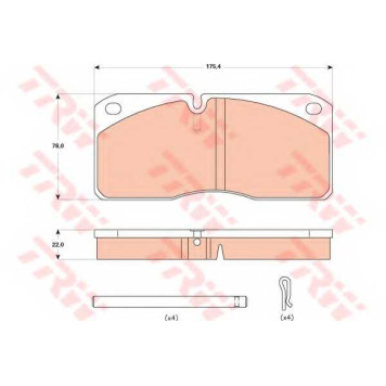 Колодки тормозные дисковые <b>TRW GDB5058 / 29067</b>-2