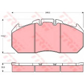 Колодки тормозные дисковые для MAN E 2000, F 2000, M 2000 L, M 2000 M, TGA, TGL <b>TRW GDB5086 / 29131</b>
