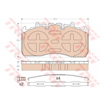 Колодки тормозные дисковые <b>TRW GDB5112 / 29211</b>
