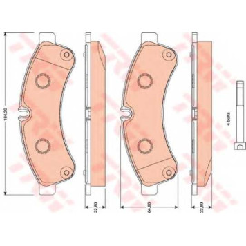 Колодки тормозные дисковые <b>TRW GDB1780 / 29231</b>