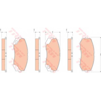 Колодки тормозные дисковые для MITSUBISHI CANTER(FB#,FE#,FG#) <b>TRW GDB3492 / 29249</b>