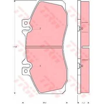 Колодки тормозные дисковые для MERCEDES O 408, T2/LN1, VARIO <b>TRW GDB5050 / 29835</b>