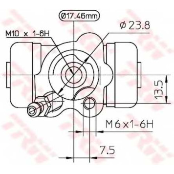 Колесный тормозной цилиндр TRW BWA155-1