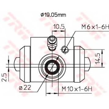 Колесный тормозной цилиндр TRW BWD113A-1