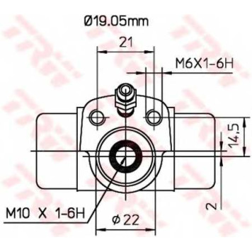 Колесный тормозной цилиндр TRW BWD268-1