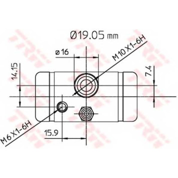 Колесный тормозной цилиндр TRW BWD291-1