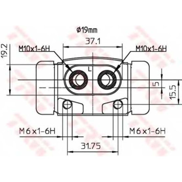 Колесный тормозной цилиндр TRW BWD292-1