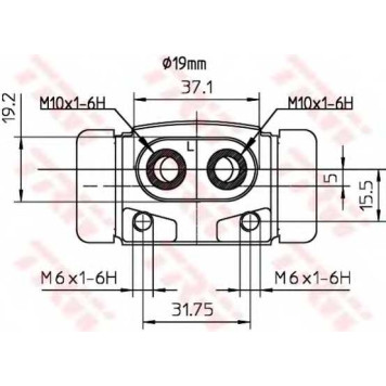 Колесный тормозной цилиндр TRW BWD293-1