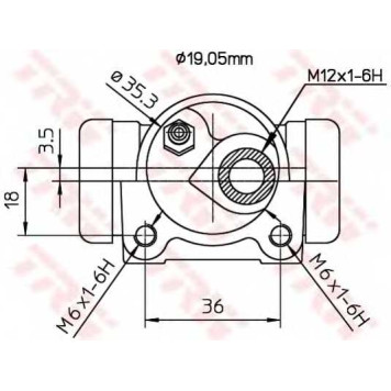 Колесный тормозной цилиндр TRW BWD301-1