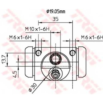 Колесный тормозной цилиндр TRW BWD312-1
