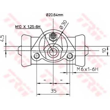 Колесный тормозной цилиндр TRW BWF150-1