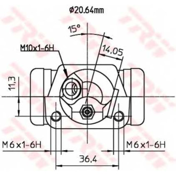 Колесный тормозной цилиндр TRW BWF191-1