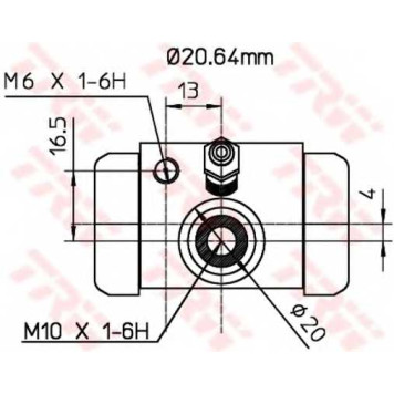 Колесный тормозной цилиндр TRW BWF312-1