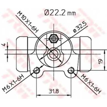 Колесный тормозной цилиндр TRW BWH167-1