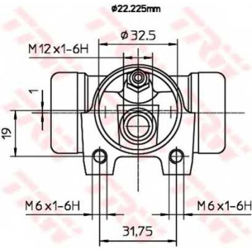 Колесный тормозной цилиндр TRW BWH373-1