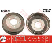 Тормозной барабан TRW DB4089