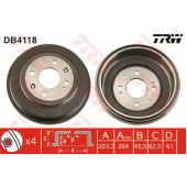 Тормозной барабан TRW DB4118