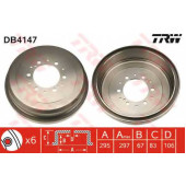 Тормозной барабан TRW DB4147