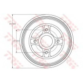 Тормозной барабан TRW DB4214MR
