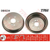 Тормозной барабан TRW DB4234