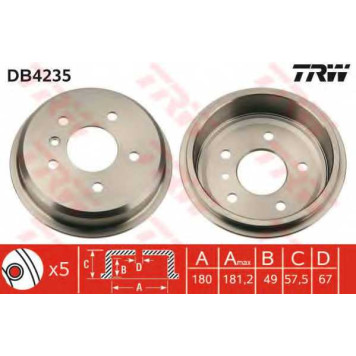 Тормозной барабан TRW DB4235