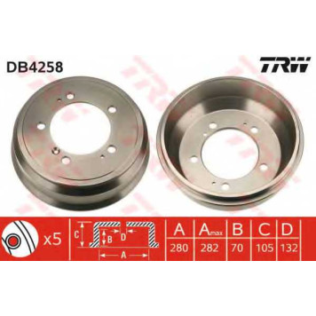 Тормозной барабан TRW DB4258