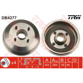 Тормозной барабан TRW DB4277