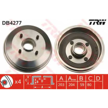 Тормозной барабан TRW DB4277