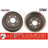 Тормозной барабан TRW DB4285